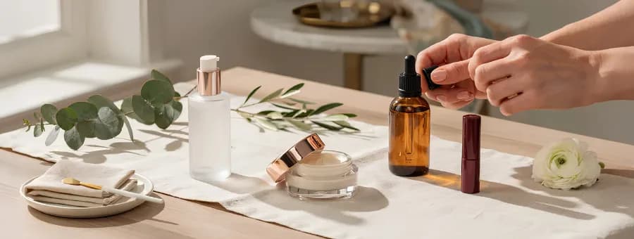 Cosmetics professionals at work